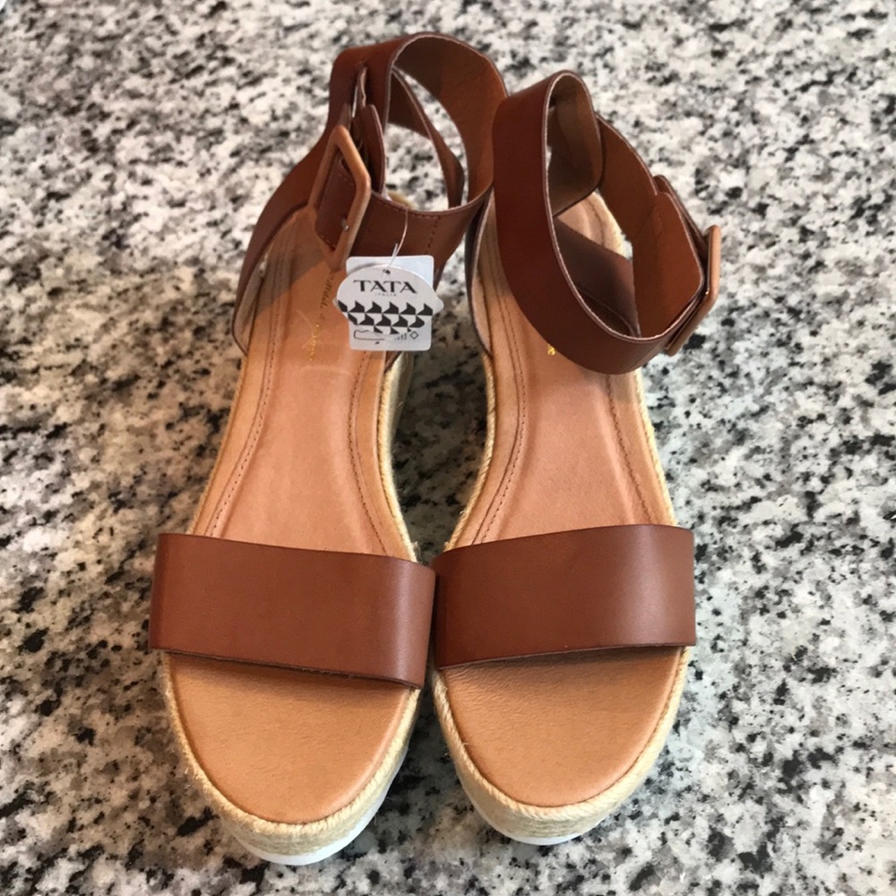 TATA Italian Espadrille Sandals Genuine Leather